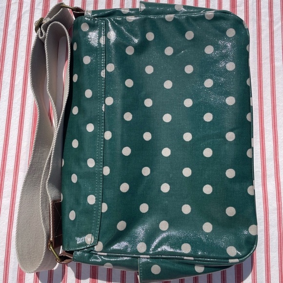 Cath Kidston green polkadot computer saddlebag - Picture 3 of 7